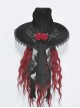 Halloween Black Pointed Top Exquisite Pattern Bound Gothic Style Witch Hat