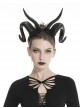 Halloween Black Plastic Exaggerated Gothic Devil Horn Headdress