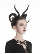 Halloween Black Plastic Exaggerated Gothic Devil Horn Headdress