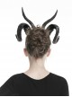 Halloween Black Plastic Exaggerated Gothic Devil Horn Headdress