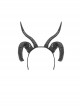 Halloween Black Plastic Exaggerated Gothic Devil Horn Headdress