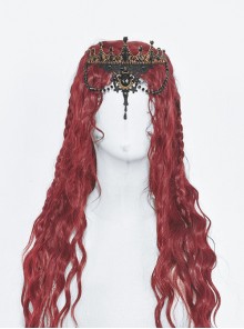 Black Gorgeous Alloy Princess Gothic Style Crown Headdress