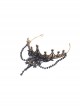 Black Gorgeous Alloy Princess Gothic Style Crown Headdress