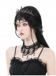 Black Gorgeous Alloy Princess Gothic Style Crown Headdress