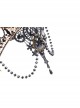 Black Gorgeous Alloy Princess Gothic Style Crown Headdress