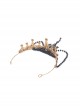 Black Gorgeous Alloy Princess Gothic Style Crown Headdress