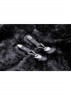 Black Plush Woven Bear Ears And Metal Buckle On The Chest Lolita Hooded Cape