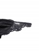 Retro Black Floral Print Woven Splicing Lace Decoration Gothic Bell Sleeve Cape
