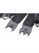 Low Key Black Woven Material Bow Decoration On The Neckline And Exquisite Lace Gothic Style Palace Cloak
