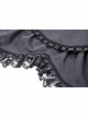 Low Key Black Woven Material Bow Decoration On The Neckline And Exquisite Lace Gothic Style Palace Cloak
