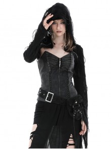 Personalized Distressed Woven Gothic Hooded Devil Cloak