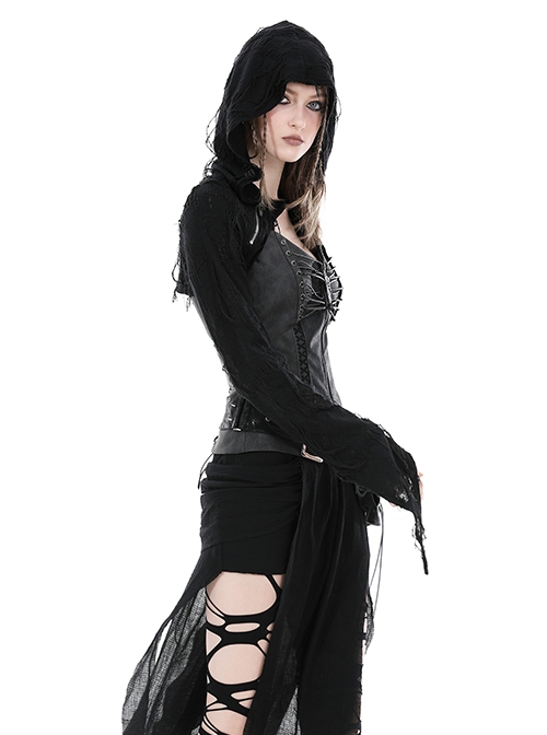 Personalized Distressed Woven Gothic Hooded Devil Cloak