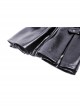 Rebellious Black Pu Leather With Straps On Both Sides Punk Style Zipper Dress