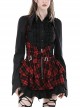 Personalized Red Plaid Woven Cascading Frills With Adjustable String Punk Style Halter Neck Dress