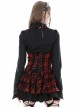 Personalized Red Plaid Woven Cascading Frills With Adjustable String Punk Style Halter Neck Dress