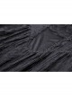 Black Tencel Woven High Neck Lace Trim On The Chest Gothic Style Cutout Dress
