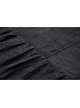Black Tencel Woven High Neck Lace Trim On The Chest Gothic Style Cutout Dress