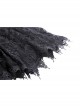 Black Velvet Rose Pattern Printed V Neck Tie Rope Gothic Wide Sleeved Dress