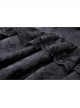 Sexy Black Velvet Patchwork Lace Print V Neck String Back Gothic Long Sleeved Dress