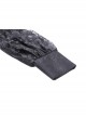 Black Sexy Woven Patchwork Lace Printed Back Hollow Gothic Style Long Sleeved See Through Dress