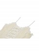 Sexy White Velvet Front And Back Adjustable Tie Punk Style Sleeveless Suspender Dress