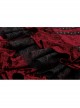 Red Velvet Material With Sexy Lace Ruffles And Gothic Style Strapless Sleeveless Dress