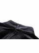 Black Soft Velvet With Metal Cross On The Chest Gothic Waist Long Sleeved Dress