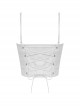 Sexy White Woven Front Metal Chain Back With Adjustable Straps Punk Style Suspender Corset