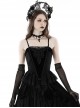 Black Vintage Court Velvet Strappy Gothic Corset