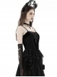 Black Vintage Court Velvet Strappy Gothic Corset