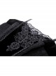 Black Vintage Court Velvet Strappy Gothic Corset