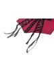 Black And Red Sexy Tie Front Decorated With Metal Rivets In The Middle Gothic Style Corset