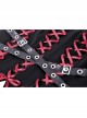 Personalized Black And Red Front And Back Cross Tie Waist Faux Leather Belt Decoration Gothic Spiked Corset