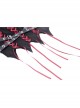 Personalized Black And Red Front And Back Cross Tie Waist Faux Leather Belt Decoration Gothic Spiked Corset