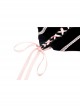 Sexy Black And Pink Three Dimensional Rose Pattern Decoration On The Front Chest With Cross Strap Gothic Lace Corset
