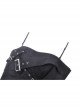 Black Simple Woven Front Chest Eyelet Strap With Rear Zipper For Easy Wearing With Punk Style Suspender Corset