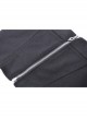 Black Simple Woven Front Chest Eyelet Strap With Rear Zipper For Easy Wearing With Punk Style Suspender Corset