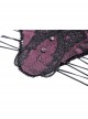 Purple Luxurious Lace Print Lace Up Sides Gothic Palace Corset