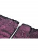 Purple Luxurious Lace Print Lace Up Sides Gothic Palace Corset