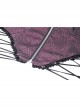 Purple Luxurious Lace Print Lace Up Sides Gothic Palace Corset