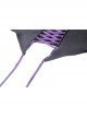Personalized Black And Purple Arrow Halterneck Chest With Moon Pendant Decoration Punk Style Rope Corset