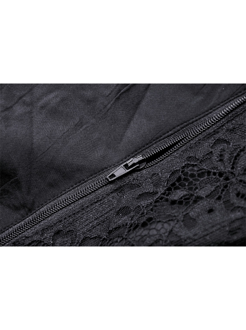 Sexy Black Lace Waist Cross Waist Lace Up Gothic Suspender Corset