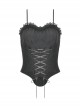 Sexy Black Lace Waist Cross Waist Lace Up Gothic Suspender Corset