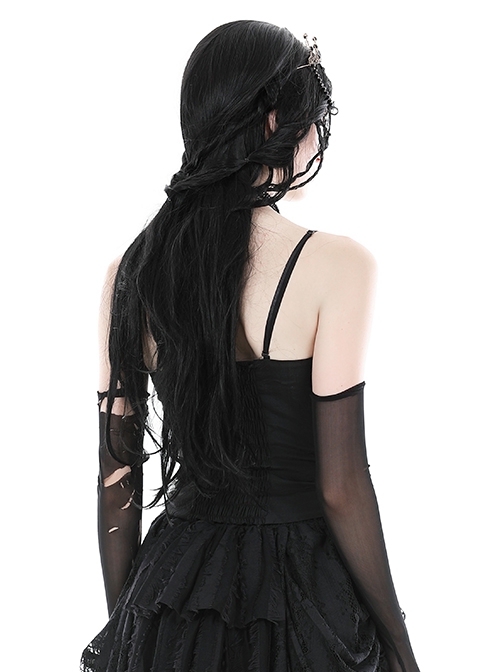 Sexy Black Lace Waist Cross Waist Lace Up Gothic Suspender Corset