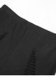 Weaved Burnt-Out Black Knitted Punk Leggings Pants