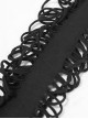 Weaved Burnt-Out Black Knitted Punk Leggings Pants