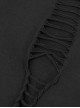 Weaved Burnt-Out Black Knitted Punk Leggings Pants