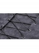 Sexy Black PU Leather Front And Rear Eyelet Adjustable Cross Straps With Metal Zipper Punk Style Corset
