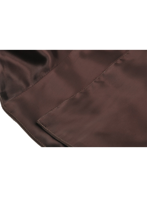 Vintage Brown Wide Brimmed Double Row Metal Eyelet Buckle Back Cross Tie Punk Style Tight Belt