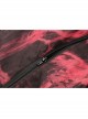 Black And Red Dyed Front Center Frilled Back Adjustable Tie Punk Style Slim Fit Top